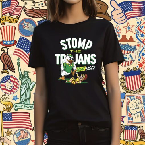 Stomp The Trojans for Oregon College Tee Shirt