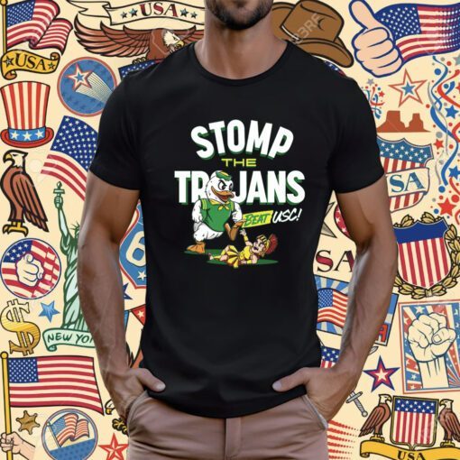 Stomp The Trojans for Oregon College Tee Shirt