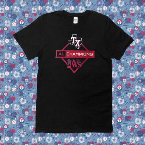 Texas Rangers 2023 American League Champions Diamond Icon Tee Shirt