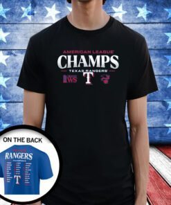 Texas Rangers 2023 American League Champions Roster Shirts