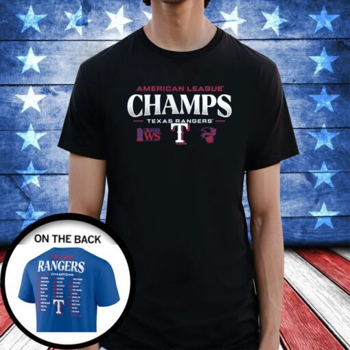 Texas Rangers 2023 American League Champions Roster Shirts