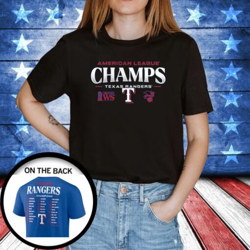 Texas Rangers 2023 American League Champions Roster Shirts