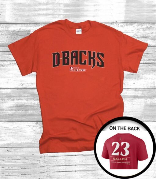 Zac Gallen Arizona Diamondbacks 2023 World Series Tee Shirt