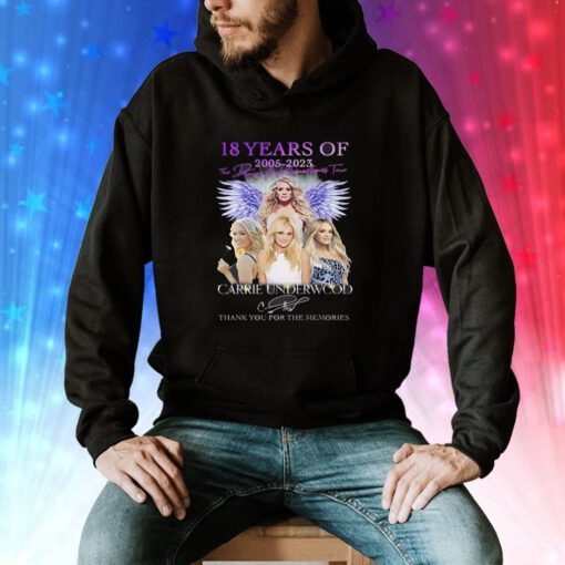 18 Years Of 2005 – 2023 Denim Rhinestones Tour Carrie Underwood Thank You For The Memories Hoodie T-Shirts