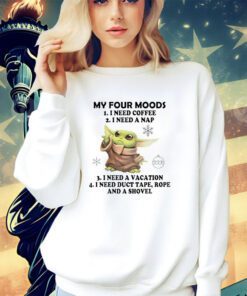 Baby Yoda Star Wars my four moods Christmas shirt