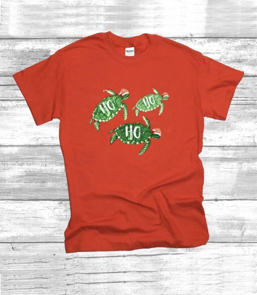 Hawaiian Turtle Christmas Xmas Tee Shirt