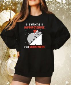I Want A Hippopotenuse For Christmas Sweatshirt