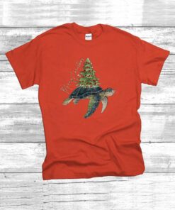 Merry Chrismas Turtle Xmas Tee Shirt