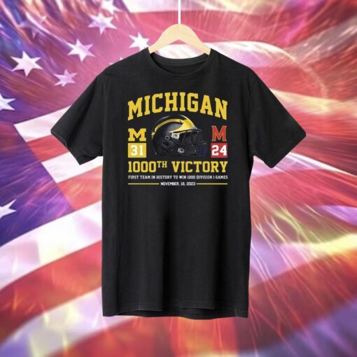 Michigan Wolverines 1000th Victory First Team In History To Win 1000 Division 1 Games November 18 2023 Sweatshirt