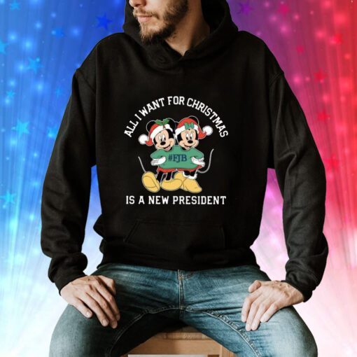 Mickey And Minnie Mouse All I Want For Christmas Is A New President Hoodie T-Shirts