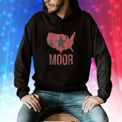 Moorish American America Amexem Moroccan Flag Hoodie T-Shirts