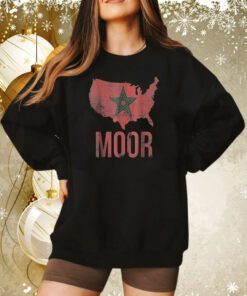 Moorish American America Amexem Moroccan Flag Hoodie Tee Shirt