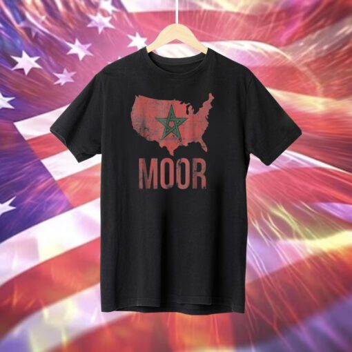 Moorish American America Amexem Moroccan Flag Hoodie T-Shirt