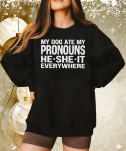 My Dog Ate My Pronouns He She It Everywhere Sweatshirt