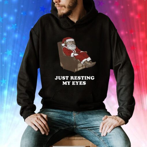 Santa Just Resting My Eyes Tacky Hoodie T-Shirts