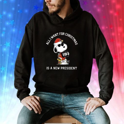 Snoopy All I Want For Christmas Is A New President FJB Hoodie T-Shirts
