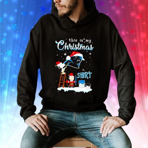 Snoopy And Charlie Brown Nfl Carolina Panthers This Is My Christmas Sweatshirts