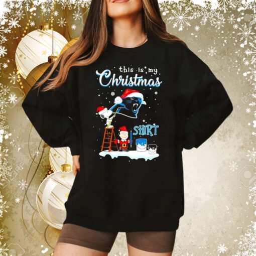 Snoopy And Charlie Brown Nfl Carolina Panthers This Is My Christmas Sweatshirt