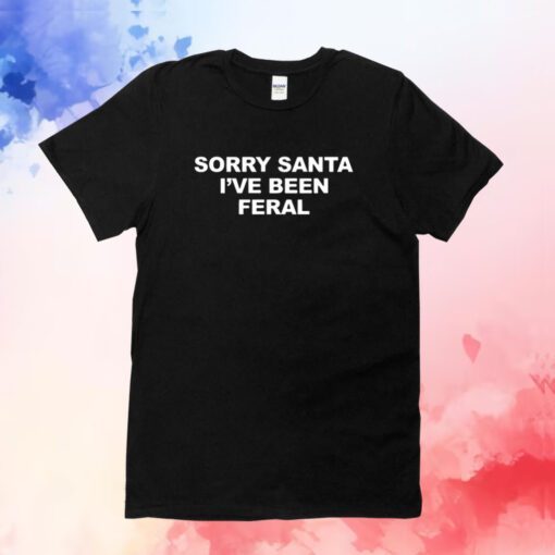 Sorry Santa I’ve Been Feral Hoodie T-Shirt