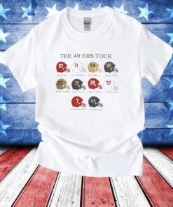 The 49ers Tour 2023 Football Helmet Hoodie Shirt