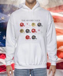 The 49ers Tour 2023 Football Helmet Hoodie TShirts