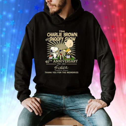 The Charlie Brown And Snoopy Show 40th Anniversary 1983 – 2023 Charles Mschulz Thank You For The Memories Sweatshirt