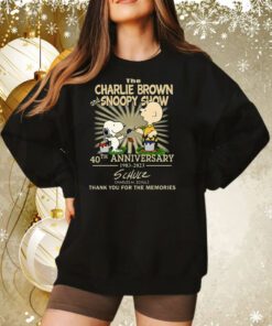 The Charlie Brown And Snoopy Show 40th Anniversary 1983 – 2023 Charles Mschulz Thank You For The Memories Sweatshirt
