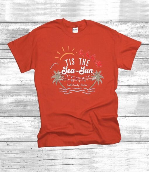 Tis The Sea Sun Chrismtas 2024 TShirt