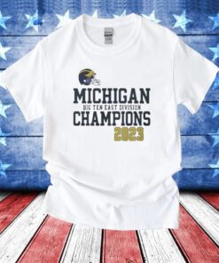 University Of Michigan Football Yellow 2023 Big Ten East Champions Hoodie T-Shirt