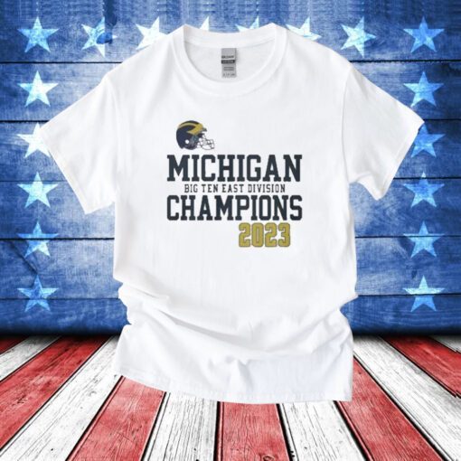 University Of Michigan Football Yellow 2023 Big Ten East Champions Hoodie T-Shirt