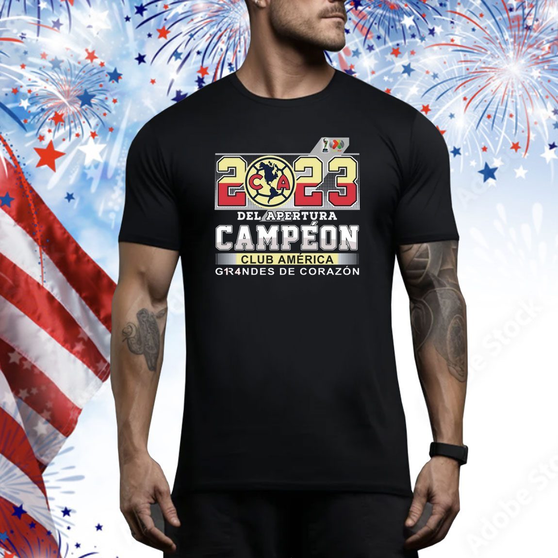 2023 Del Apertura Campeon Club America Grandes De Corazon Hoodie Shirts
