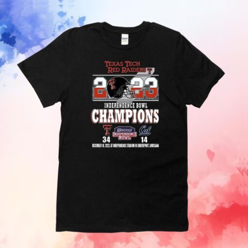 2023 Independence Bowl Champions Red Raiders 34-14 Cal T-Shirts