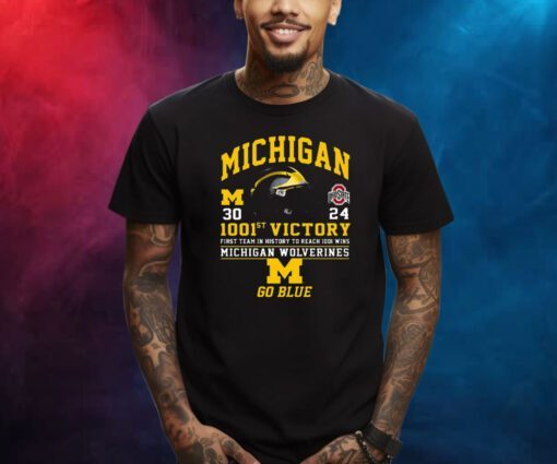 1001st Victory First Team In History To Reach 1001 Wins Michigan Wolverines Go Blue Shirts
