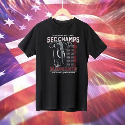 Alabama Crimson Tide 2023 SEC Football Conference Champions Alabama Never Forgets T-Shirt