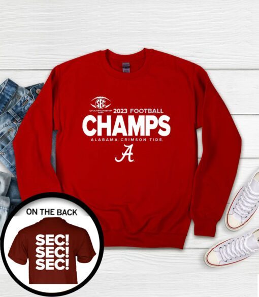 Alabama Crimson Tide 2023 SEC Football Conference Champions Sweatshirts