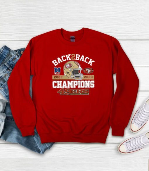 Back 2 Back 2022 2023 Champions 49ers Sweatshirt