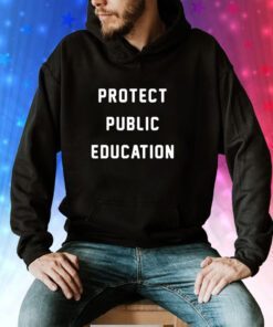 Caleb Hemmer Wearing Protect Public Education Hoodie