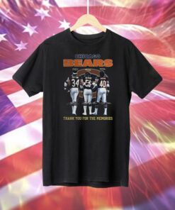 Chicago Bears Payton And Butkus And Sayers Thank You For The Memories TShirt