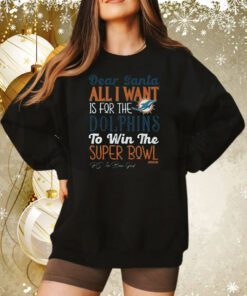 Dear Santa All I Want Is For The Miami Dolphins To Win The Super Bowl Sweatshirt