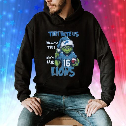 Grinch Detroit Lions They Hate Us Because They Ain’t Us Lions NFL Hoodie