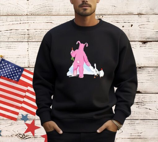 Matthew Perry Pink Bunny and Chicken T-shirt