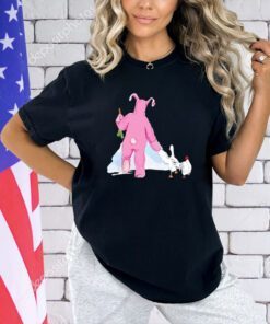 Matthew Perry Pink Bunny and Chicken T-shirt