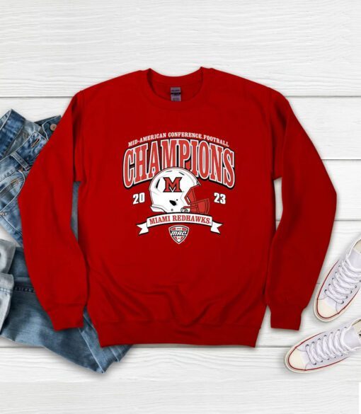 Miami University Redhawks 2023 Mac Football Conference Champions Sweatshirts