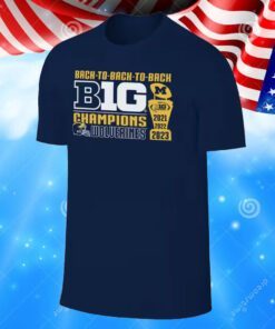 Michigan Wolverines Back-to-Back-to-Back Big Ten Conference Champions Sweatshirt