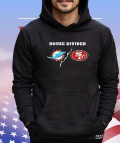 NFL House Divided Miami Dolphins and San Francisco 49ers logo shirt