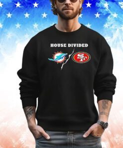 NFL House Divided Miami Dolphins and San Francisco 49ers logo shirt