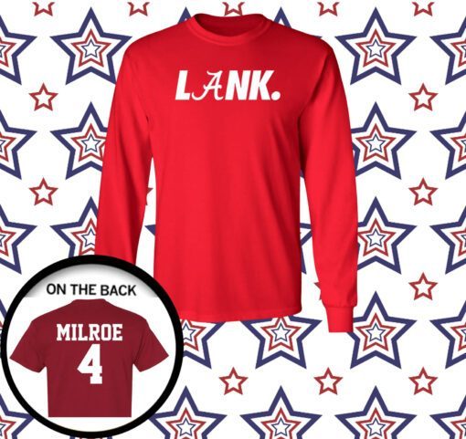 Official Jalen Milroe Alabama Football Lank T-Shirts longsleeve