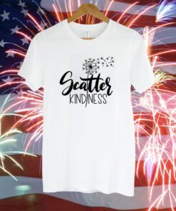 Scatter Kindness Dandelion Letter Casual T-Shirt