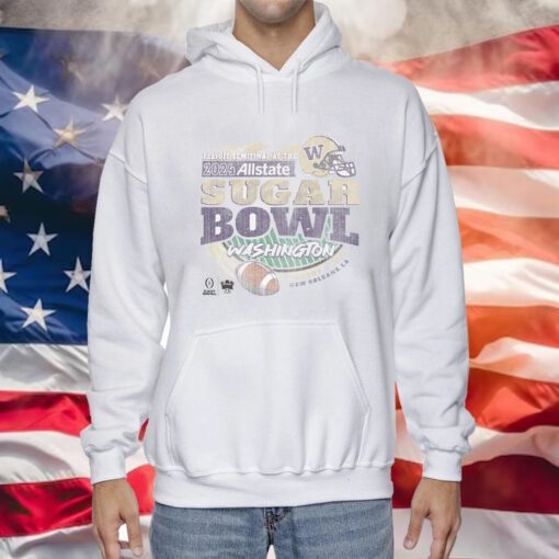 Washington Huskies 2024 CFP Sugar Bowl Off-White Hoodie