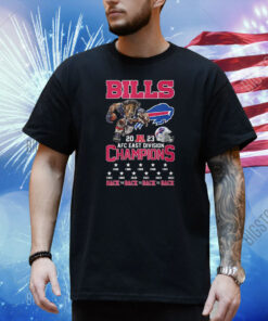 Bills 2023 AFC East Champions Let’s Go Bills Two-Sided Shirt